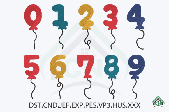 Balloon Numbers Embroidery Design Review
