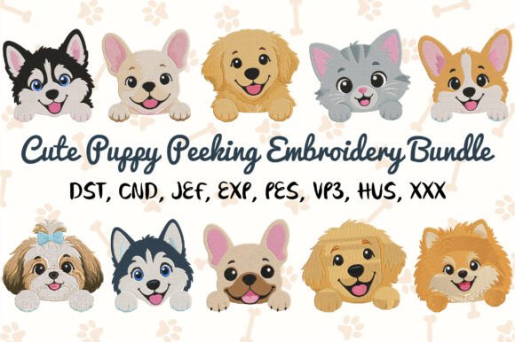 Cute Puppy Peeking Embroidery: A Holiday Review