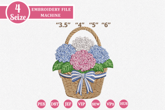 Hydrangea Basket Embroidery Design Review