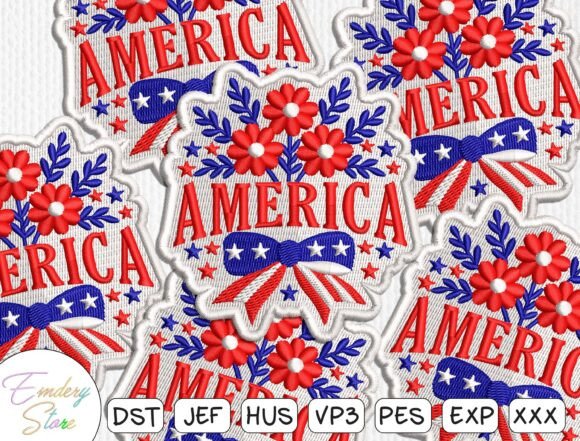 Patriotic Floral Patches Embroidery File Review