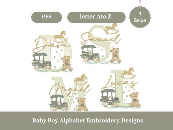 Review: Baby Boy Alphabet Embroidery Design a-Z