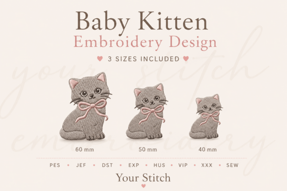 Review: Cute Baby Kitten Embroidery Design 3 S
