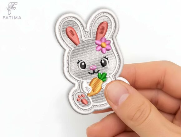 Review: Cute Bunny Patch Embroidery Design for Apparel
