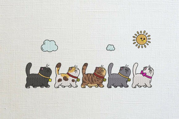 Review: Cute Cats Walking Embroidery Design for Boutiques