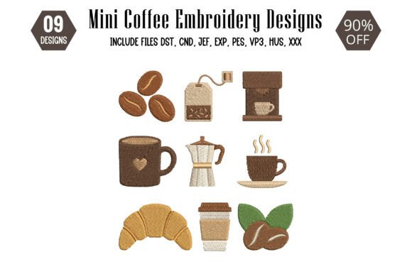 Review: Mini Coffee Embroidery Design for Holiday Sales
