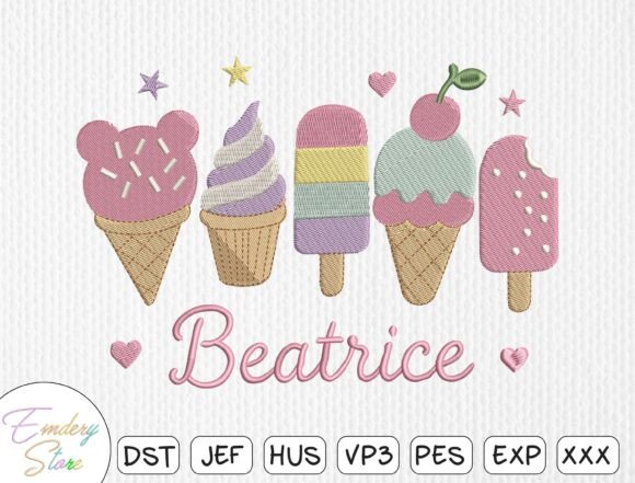Review: Summer Personalized Ice Cream Embroidery