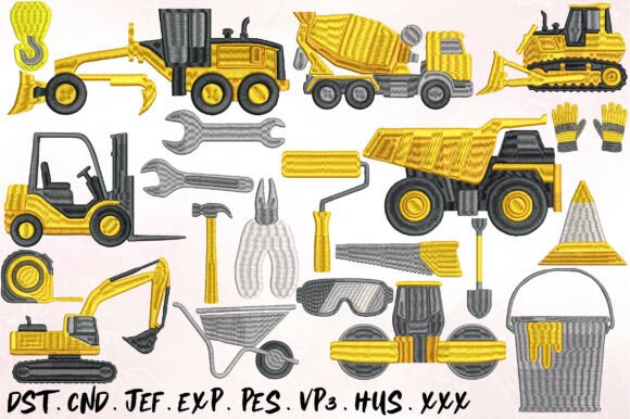 Reviewing Construction Machinery Embroidery Design