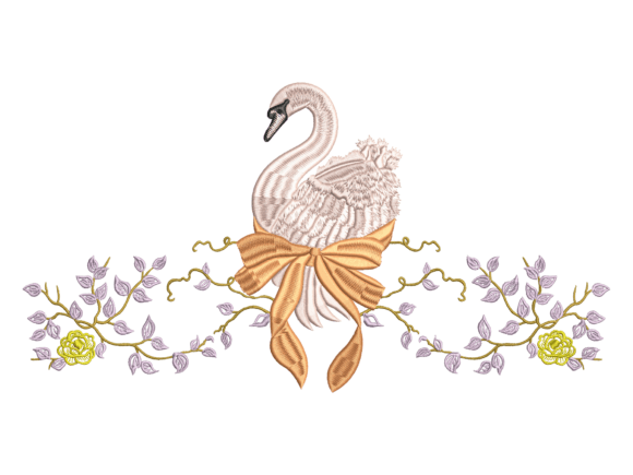 Reviewing Floral Bow Swan Embroidery for Real Projects
