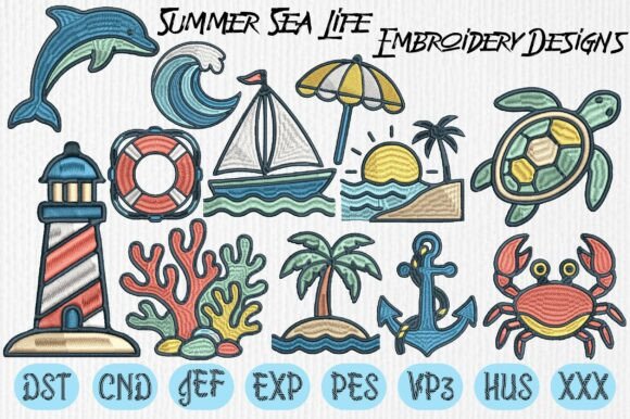 Reviewing Summer Sea Life Embroidery Designs for Real Projects
