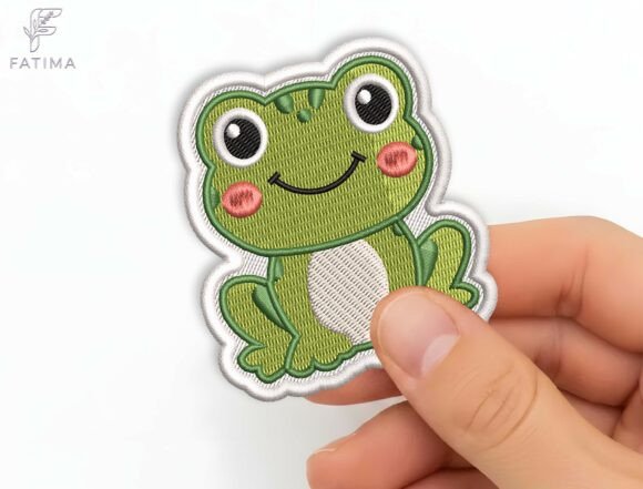 Reviewing the Cute Frog Patch Embroidery Design